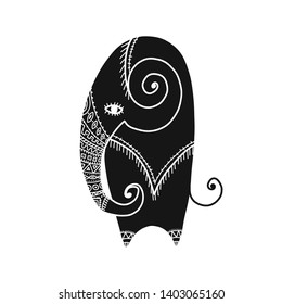 Ornate elephant, sketch for your design