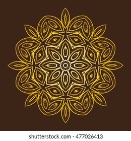 Ornate ethnic vector mandala in indian style.