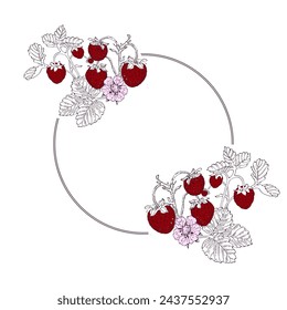 Ornate filigree border. Round baroque decorative frame