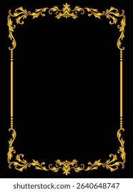 Ornate Filigree Ornamental Frame Decorative Vector