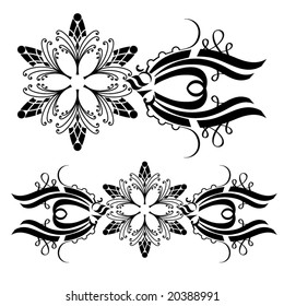 ornate filigree snowflake /flower change colors easily