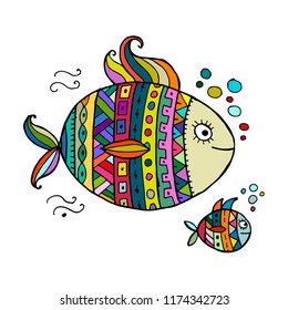 Ornate fish for your design