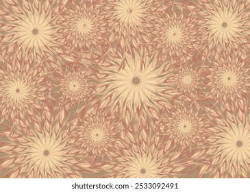 Ornate floral backdrop for textiles or fabrics. Tropical flowers for fashion trends, business concepts, covers, wallpaper, interior solutions, tiles, dynamic posters, prints, invitation cards, etc.