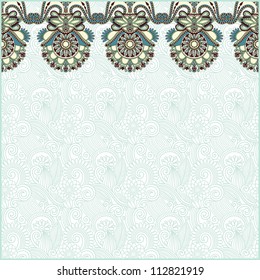 ornate floral background with ornament stripe