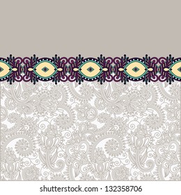 ornate floral background with ornament stripe