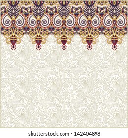 ornate floral background with ornament stripe