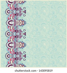 ornate floral background with ornament stripe
