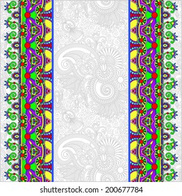 ornate floral background with ornament stripe