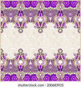 ornate floral background with ornament stripe