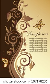 Ornate floral banner