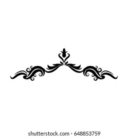 ornate floral corner and border. heraldic classic design elements.