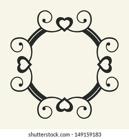 ornate floral decoration, vector design element