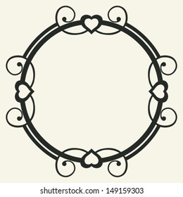 decoración floral ornamental, elemento de diseño vectorial