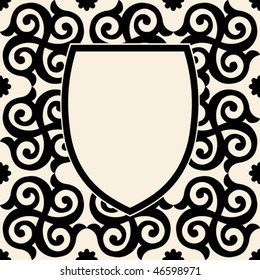 ornate floral decoration, vector design element