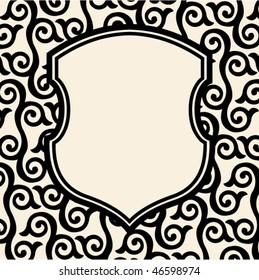 ornate floral decoration, vector design element