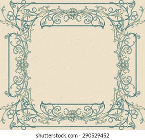 Ornate floral decorative frame