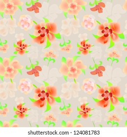 Ornate floral endless pattern. Seamless pattern can be used for wallpaper, pattern fills, web page background, surface textures