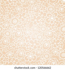 Ornate floral endless wedding pattern. Seamless pattern can be used for wallpaper, pattern fills, web page background, surface textures.
