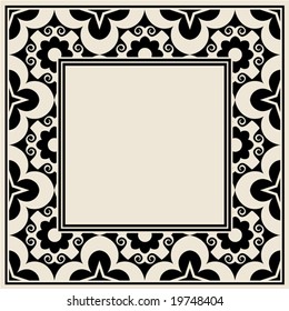 ornate floral frame design
