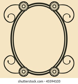 marco floral ornamental, imagen vectorial
