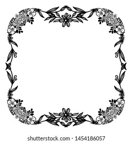 Ornate floral frames, various shape frames, for greeting cards and invitation cards. Vector
