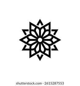 Ornate Floral Geometry in Monochrome