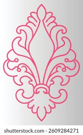 Ornate floral heart design with lotus flower swirl