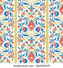 Ornate floral ornament. Vector seamless pattern in oriental style