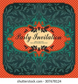 Ornate floral ornaments frame. Vintage background for your text.