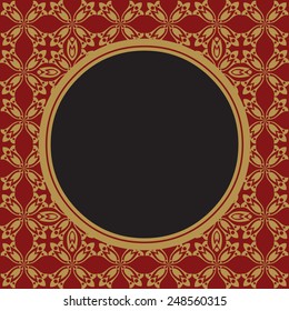 ornate floral page design, vector image