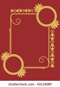 Ornate floral page design, vector image