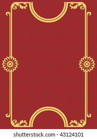 Ornate floral page design, vector image