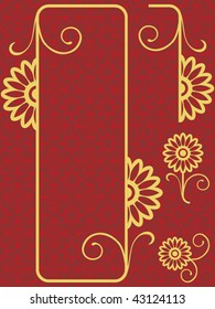 Ornate floral page design, vector image