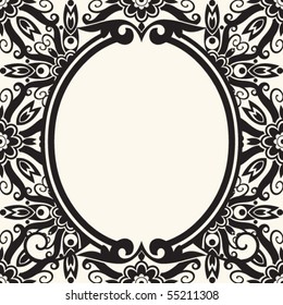 diseño de página floral ornamental, imagen vectorial