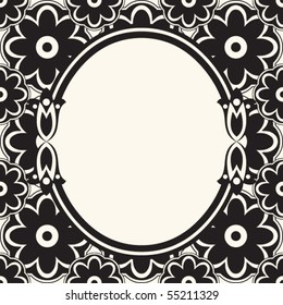 diseño de página floral ornamental, imagen vectorial