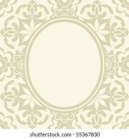 ornate floral page design, vector image