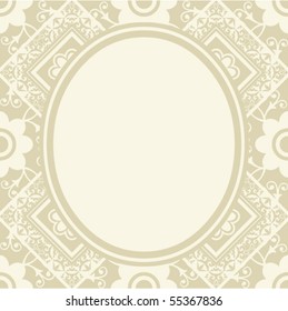 ornate floral page design, vector image