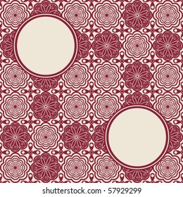 ornate floral page design, vector image