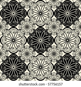 patrón floral ornamental, fondo vector abstracto