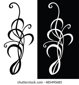 Ornate floral pattern. It can be used for a tattoo, as a background image, for the texture component.