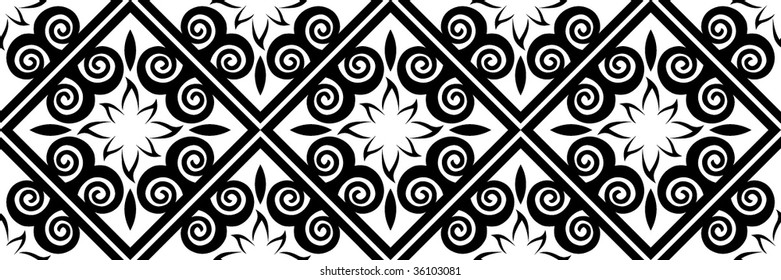 patrón floral ornamental, imagen vectorial