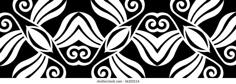 ornate floral pattern, vector image