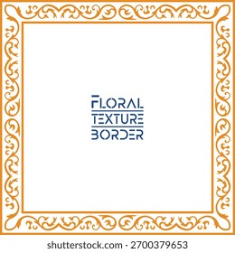 Ornate Floral Scrollwork Square Frame for Decorative Embellishment