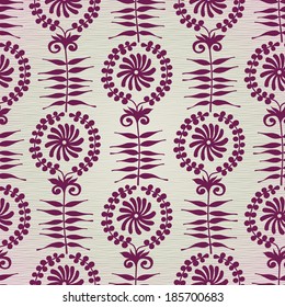 Ornate floral seamless background. Vector pattern in ethnic style. Ornamental backdrop. Contrast lace background. Ornate floral decor for wallpaper. Endless texture.