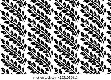 Diseño floral adornado del patrón inconsútil en blanco y negro, 