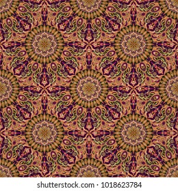 Ornate floral seamless texture, endless pattern with vintage mandala elements. Can be used for wallpaper, pattern fills, web page background, surface textures.Islam, Arabic, Indian, ottoman motifs.