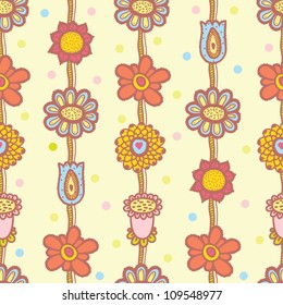 Ornate floral seamless texture, endless pattern with flowers. Seamless pattern can be used for wallpaper, pattern fills, web page background, surface textures.