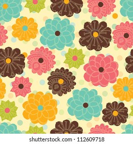 Ornate floral seamless texture, endless pattern with flowers. Seamless pattern can be used for wallpaper, pattern fills, web page background, surface textures.