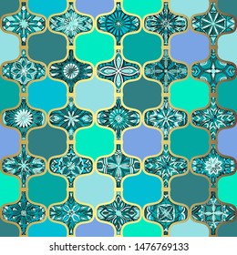 Ornate floral seamless texture, endless pattern with vintage mandala elements. Can be used for wallpaper, pattern fills, web page background, surface textures.Islam, Arabic, Indian, ottoman motifs.