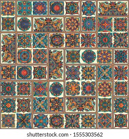 Ornate floral seamless texture, endless pattern with vintage mandala elements. Can be used for wallpaper, pattern fills, web page background, surface textures.Islam, Arabic, Indian, ottoman motifs.
